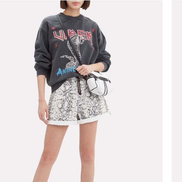 Kith XS S Alexander Wang Boyfriend Shorts in Python Snake Print Grey NWOT - Picture 14 of 16